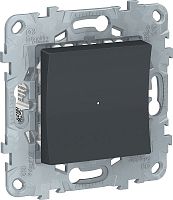 Светорегулятор нажимной без рамки Schneider Electric Unica New 5-200Вт антрацит картинка